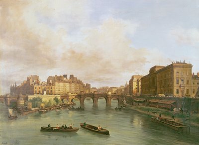 Pont Neuf, Ile de la Cité, Paris Münze und Conti Kai von Giuseppe Canella